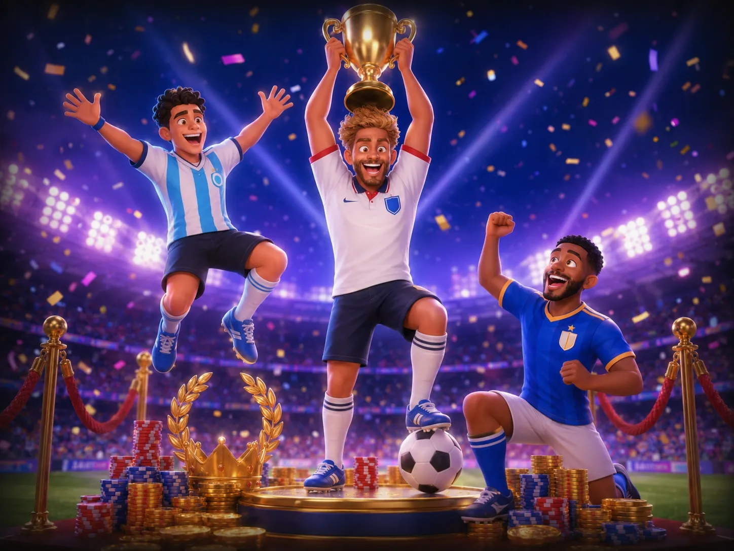 Stadium Champion Victory Trophy Celebration